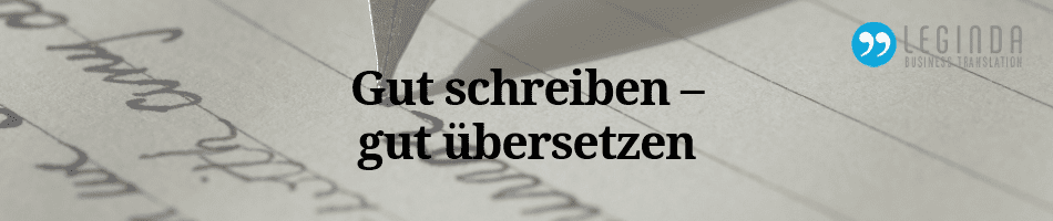 gut schreiben, gut übersetzen Blog